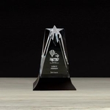 Custom Star Tower Acrylic Award w/ Stonecast Base (2 1/2