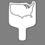 Custom Hand Held Fan W/ United States (Outline), 7 1/2