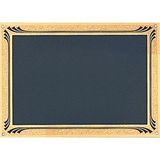 Blank Screened Plate W/Gold Frosted Etched Border (5