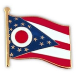 Blank Ohio State Flag Pin