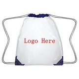 Custom Clear PVC Drawstring Backpack, 17