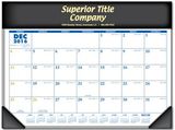 Custom Executive Desk Pad Calendar w/ Foil Advertising Copy - Thru 05/31/12