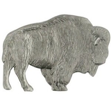Blank Animal Pin - Antique Silver Buffalo, 1