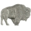Blank Animal Pin - Antique Silver Buffalo, 1" W, Price/piece