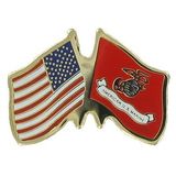Blank Military Award Pins (American & USMC Flags), 7/8