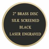 Custom Screened Black Brass Disc (2