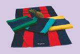 Custom Terry Velour Beach Towel w/ Stripes (Embroidered) - 34