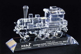 Custom 127-55TR150Z  - Train Engine Award-Optic Crystal on Optic Crystal Base