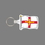Key Ring & Full Color Punch Tag W/ Tab - Guernsey Flag, Price/piece