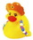 Custom Rubber Summer Duck, 3 1/2" L x 3 1/2" W x 3 3/4" H, Price/piece