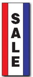 Blank 200 Denier Nylon 3 Vertical Stripe Dealer Logo Drape- Sale, 3' W x 8' H