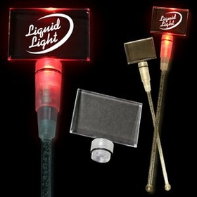 Custom 9" Red Rectangle Light-Up Cocktail Stirrers