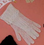 Long White Cotton Adult Gloves