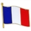Blank French Flag Pin, 3/4" W, Price/piece