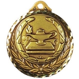 Custom Stock Medallions (Lamp of Knowledge) 2 3/4