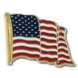 Blank American Flag Lapel Pin - Made in USA, 0.75