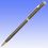 Custom Slim Line Pen- Gold Accent-Black, 5.375" L x 0.3" Diameter, Price/piece