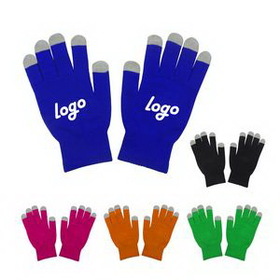 Custom Five Fingers Touch Screen Gloves, 8 5/8" W x 4 1/4" H