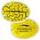 Custom Yellow Brain Hot/ Cold Pack with Gel Beads, 4 1/2" L x 3 1/2" W x 1/2" Thick, Price/piece