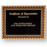 Blank Frosted Certificate Of Appreciation Plate W/Border (6