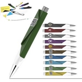 Custom Retractable Plastic Barrel Ballpoint Pen With QR code imprinted available, 5 1/2