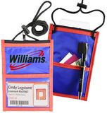 Custom Two Tone Classic Event Pouch w/ top zipper & adjustable cord, 6.75
