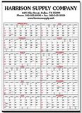 Custom Daily Memo Academic Year-In-View Calendar with Write-on/Wipe-off surface, 22