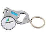 Custom Multi-functional Bottle Opener Keychain, 2 5/16