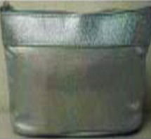 Custom Metallic PU Cosmetic Bag, 8 1/4" L x 2 1/4" W x 4 1/2" H