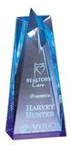 Blank Rising Star Acrylic Award w/ Blue Mirror Base (3 1/2