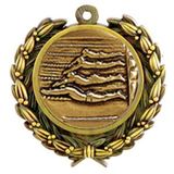 Custom Stock Swimming Male Medal w/ Wreath Edge (1 1/2