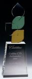 Custom Large Maestro Golf Award - Amber/ Green, 4