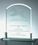 Custom 114-GAR02V  - Arch Award with Aluminum Holder Base-Vertical-Jade Glass, Price/piece