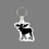 Custom Key Ring & Punch Tag - Moose Silhouette Tag W/ Tab, Price/piece