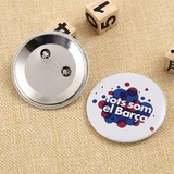 Custom Round Button With Safety Pin-back, 1 3/8
