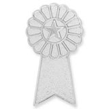 Blank Silver Award Ribbon Pin, 1