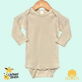 Custom The Laughing Giraffe Long Sleeve Cotton Infant Bodysuit - Natural