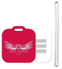 Custom Luggage Tag (2 1/2"x 2 3/4") Mini Square with Write-On Surface