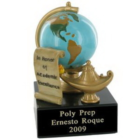 5" Academic Excellence Trophy (Black Plate)