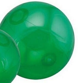 Custom 16" Inflatable Translucent Green Beach Ball