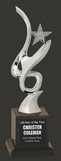 Custom Creative Silver Star Pedestal Award, 11 1/2