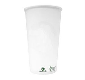 20 Oz. Compostable Paper Cup (Blank), 5.75" H X 3.5" Diameter