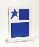 Custom Crystal Blue Dazzling Star Award, 9