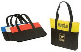 Custom Non-Woven Tote Bag w/ Zipper 18"X15"X3"