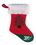 Custom Red Christmas Corduroy Stocking 15", Price/piece