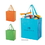 Custom Shiny Laminated Non-Woven Tropic Shopper Tote Bag, 13" W x 15" H x 8" D, Price/piece