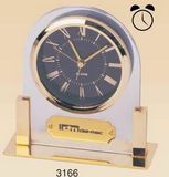 Custom Gold Plated Acrylic Alarm Clock (Screened)