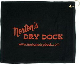Custom 15"X18" Hemmed Terry Towel /Dark