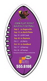 Custom Tuff Mag Outdoor Safe School Football Shape Magnet (3