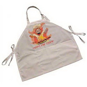 Custom Apron, Bib Style, 27" x 25" with 3 Pockets, includes full color Free Setup for 1 side.
